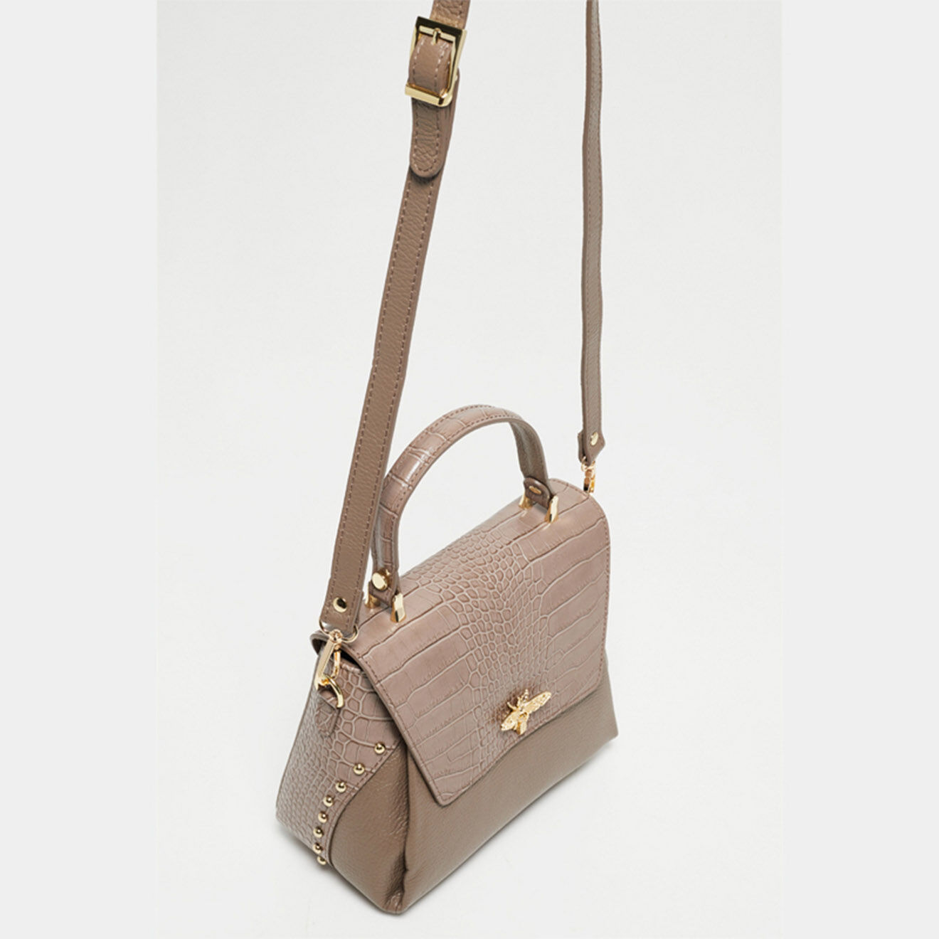 Christian Laurier Sac à main en Cuir Yasmin taupe  - 22x19.5x10 cm