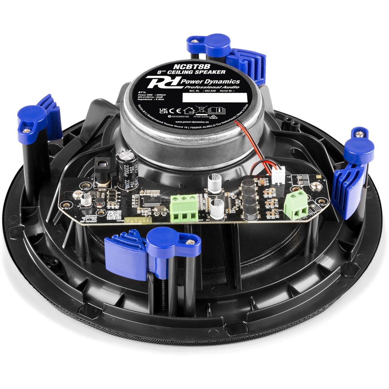 Power Dynamics NCBT8B actieve plafondluidsprekerset met Bluetooth, 8 inch