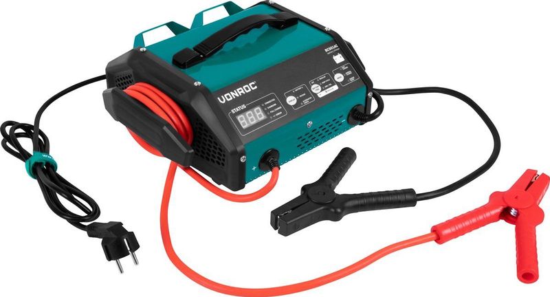 VONROC Acculader - Jump Starter - Max. 15A - Voor Loodzuuraccu’s 6V of 12V
