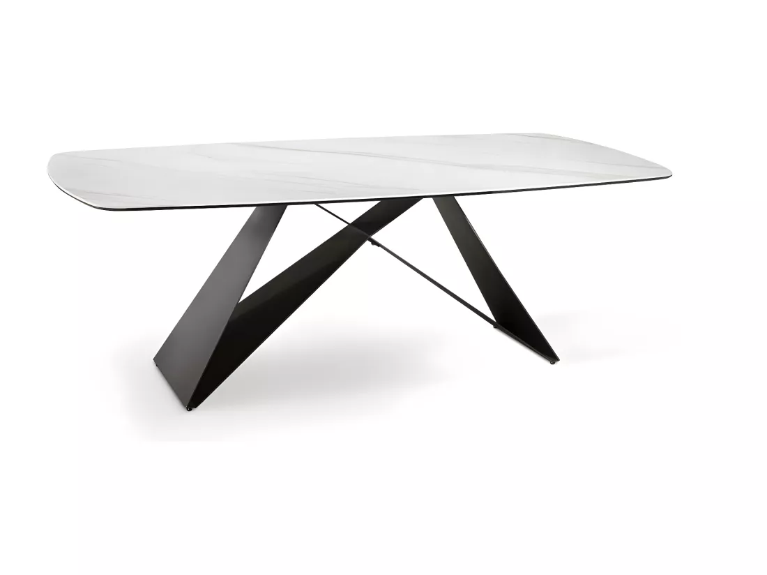 Thanos Table Fixe (220 x 110 cm) en Céramique Marron