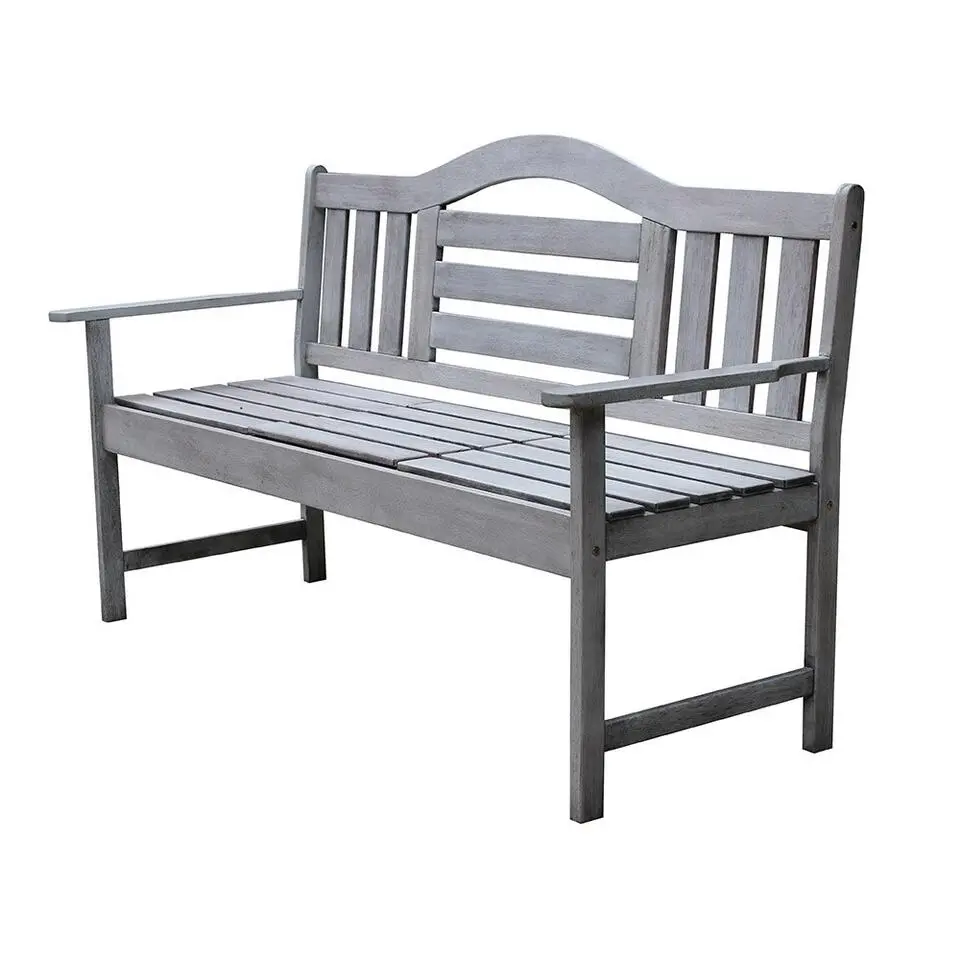 SenS-Line Nevada tuinbank met uitklapbaar tafeltje - Grijs - 150 cm - Meranti h