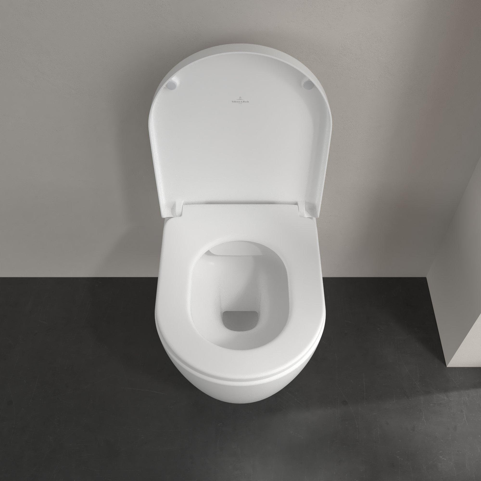 Villeroy & Boch Avento randloos toilet CeramicPlus met softclose zitting wit mat