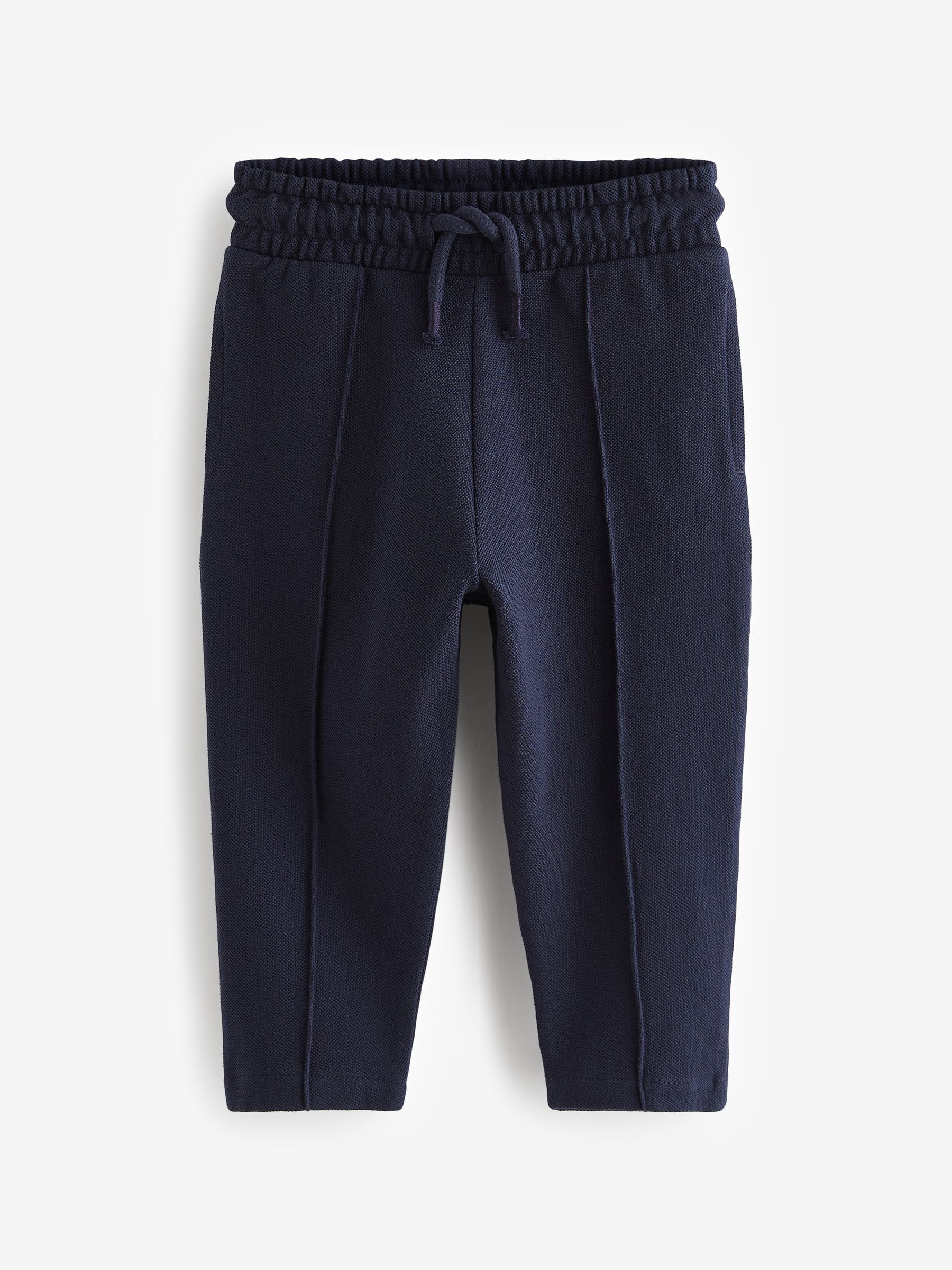 Donkerblauw - Pintuck joggingbroek van 100% katoen (3mnds-7jr)