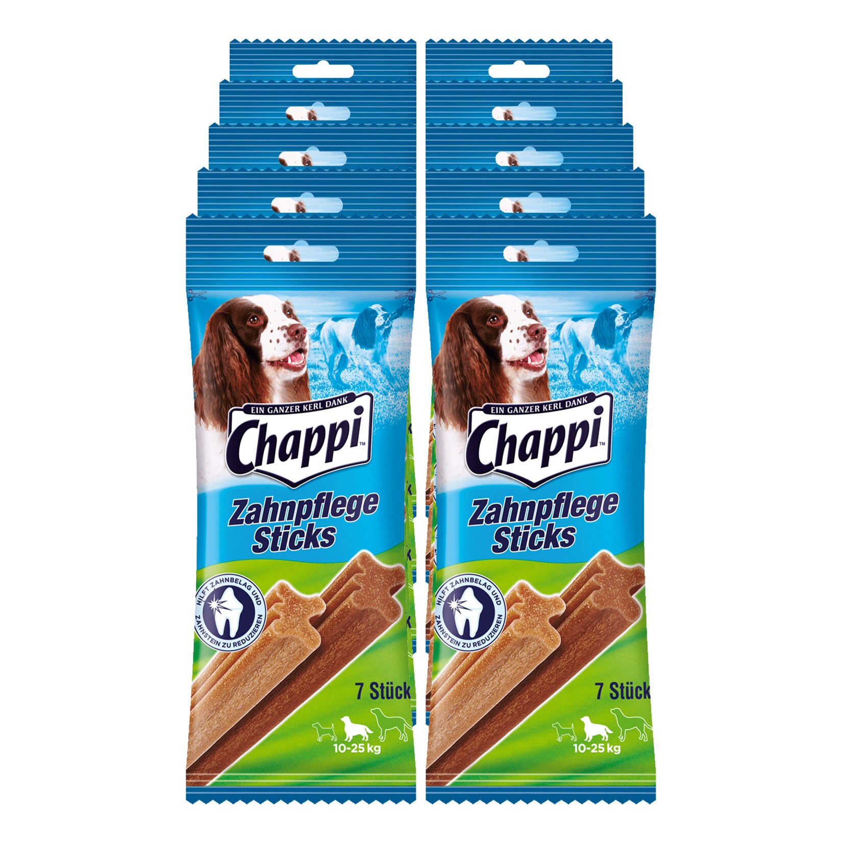 Chappi Hunde Zahnpflege Sticks 175 g, 10er Pack