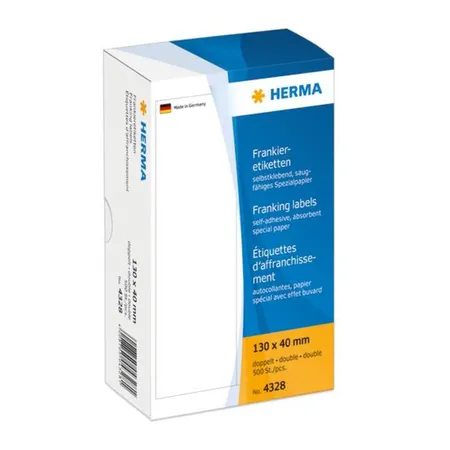 HERMA Frankieretiketten einzeln mit Abziehlasche, 130 x 40mm, 500 Stück