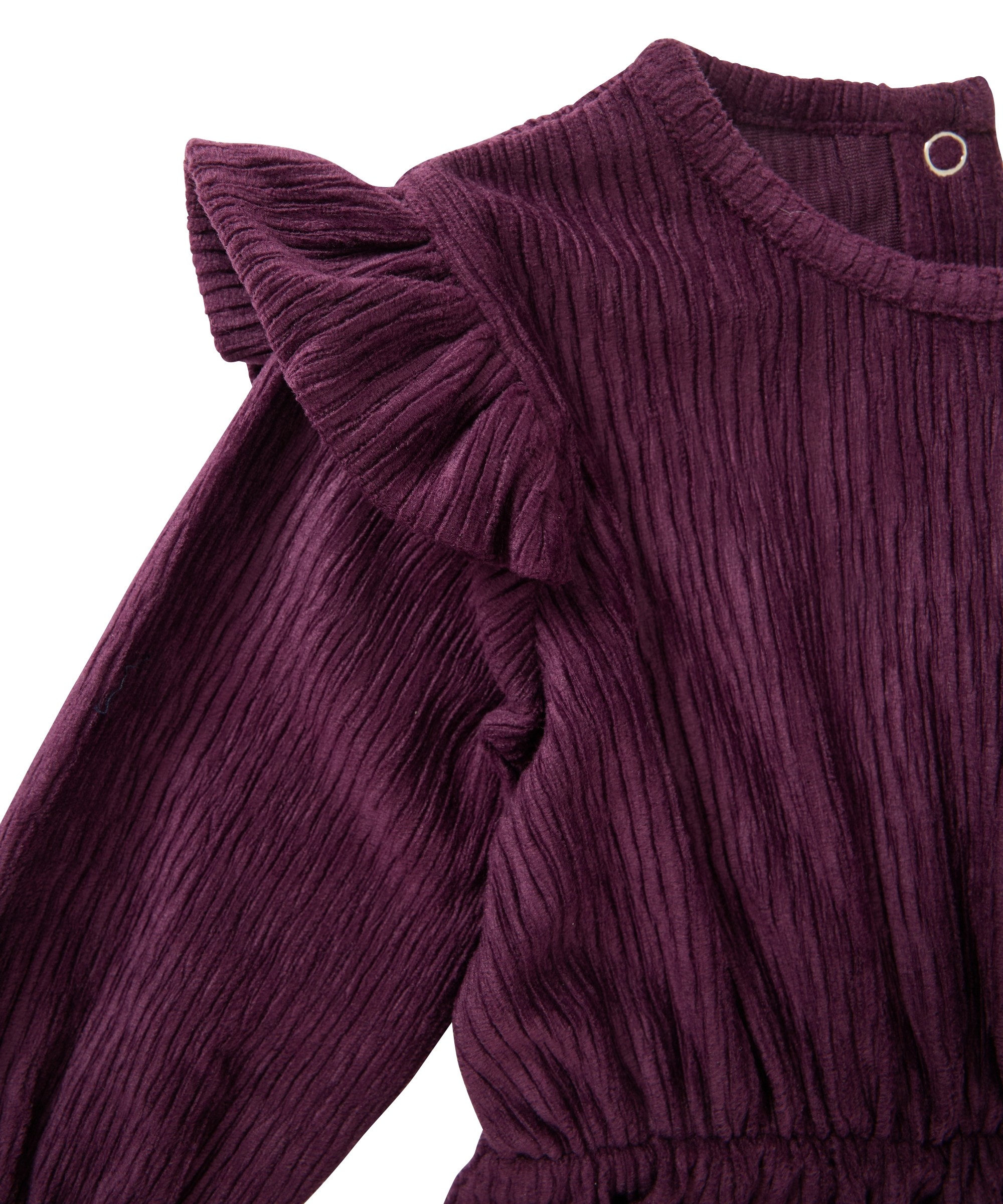 velvet jurk met ruches