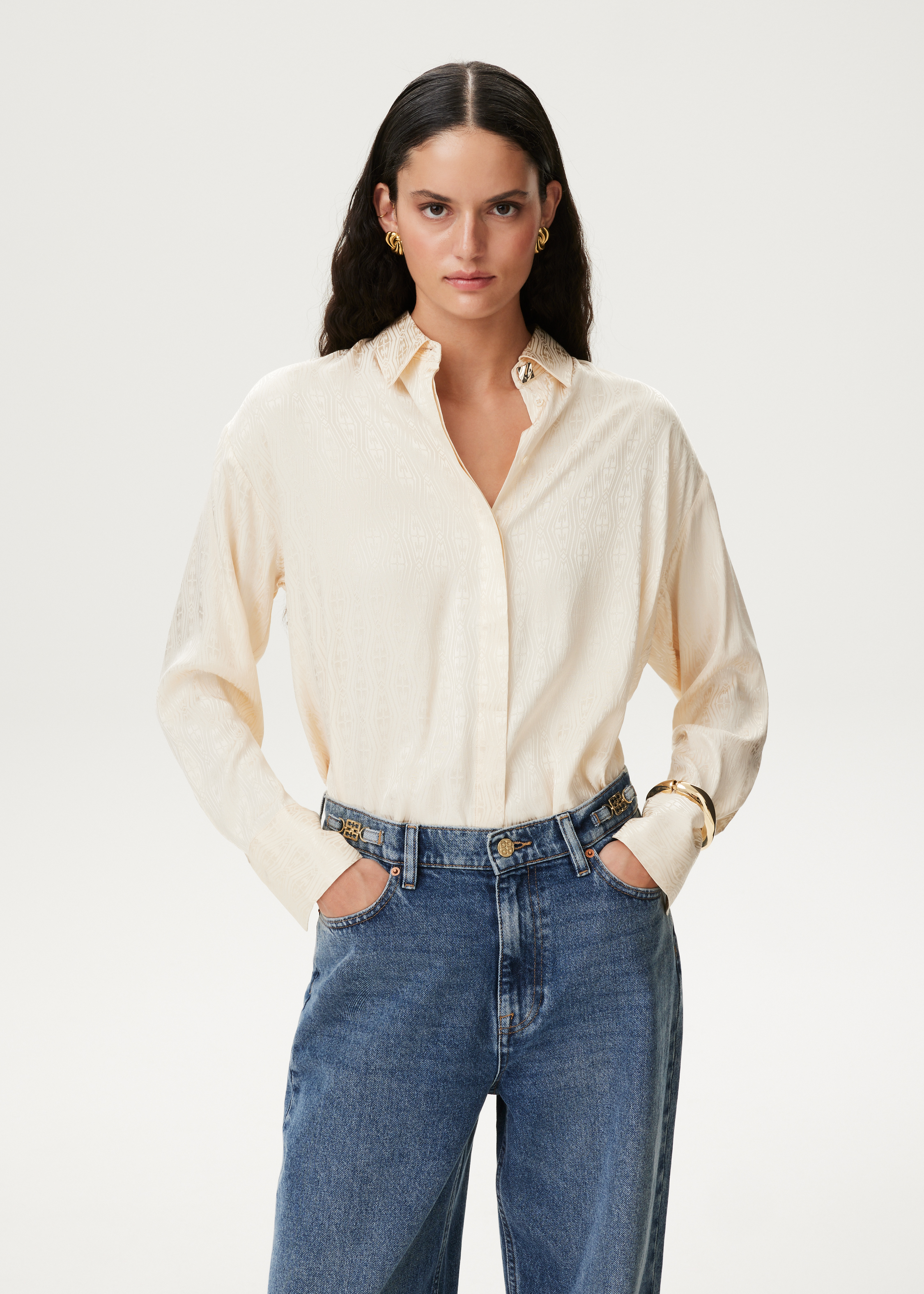 Blouse met geometrisch patroon