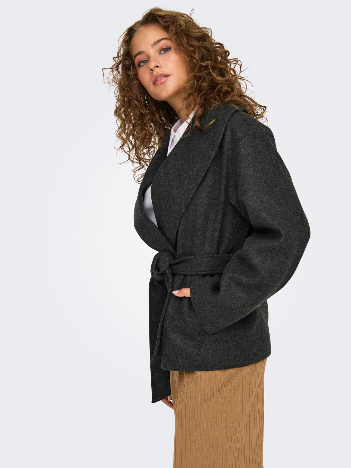 ONLAUGUSTA Mantel Dark Grey Melange