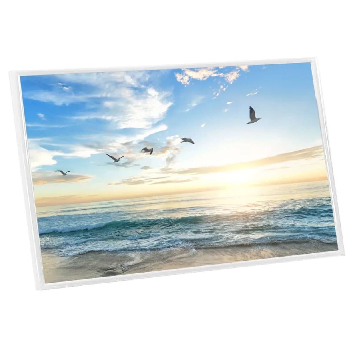 vidaXL Collage de cadres photo 5 pcs Blanc