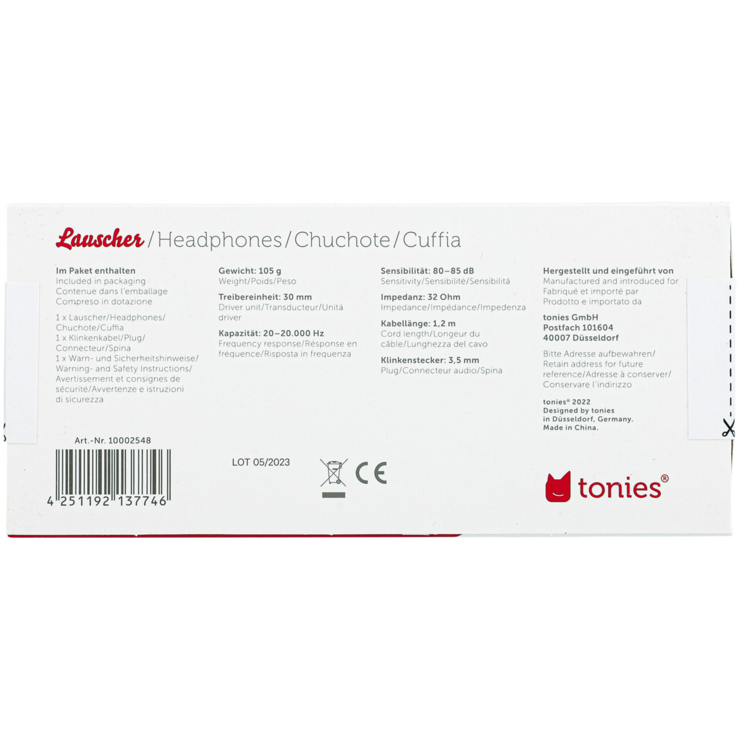 Tonies Lauscher Kinderkopfhörer (On-Ear, Beere)