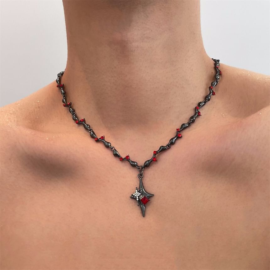 Lilafey - Ster hanger strass legering ketting