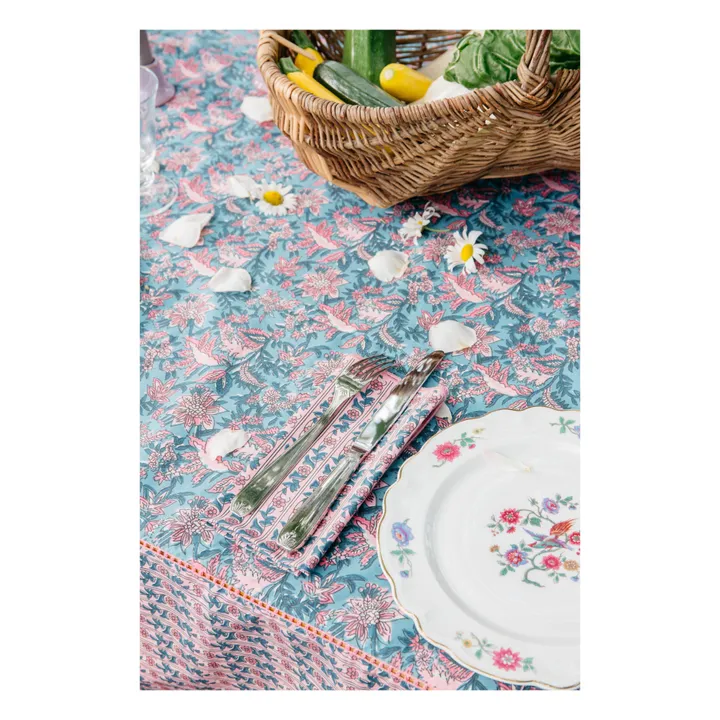 Louise Misha Serviettes de table Carlotta - Set de 4 | Bleu