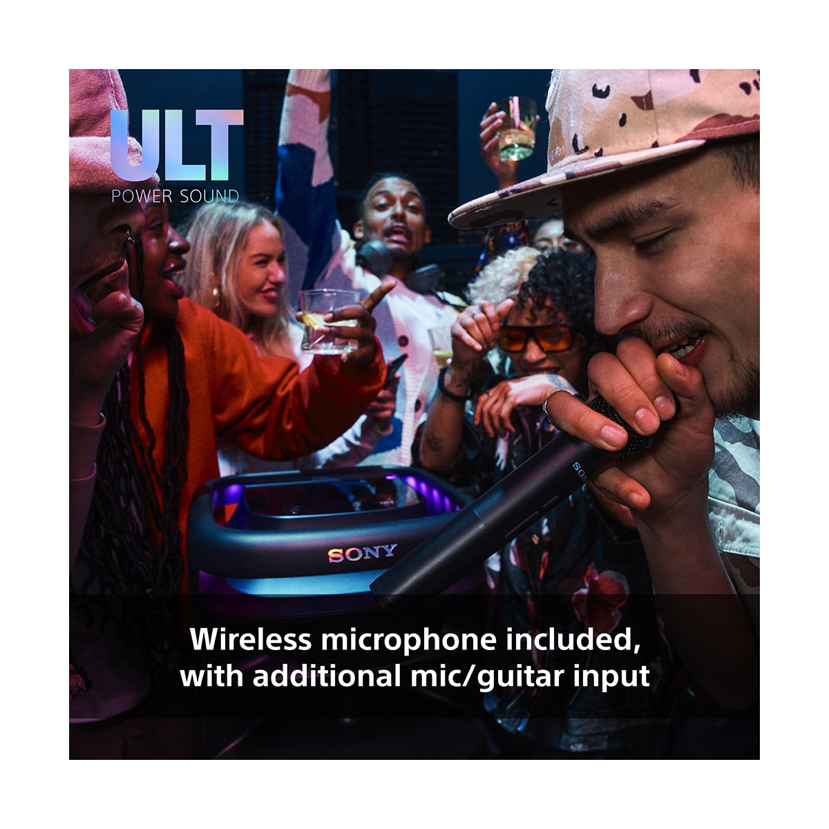 Sony ULT Tower partyhøyttaler (sort)