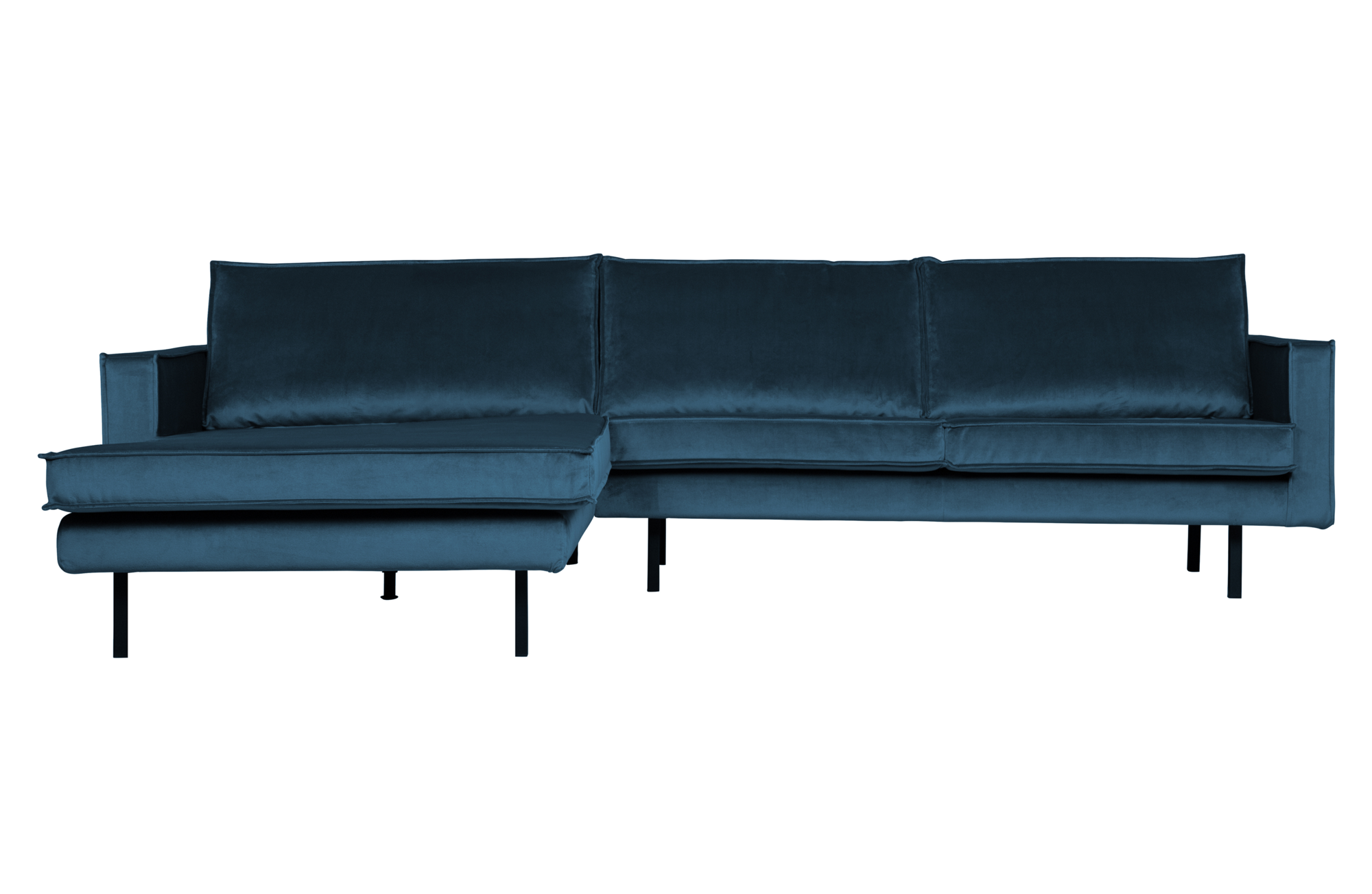 BePureHome chaise longue Rodeo velvet Links - Blue