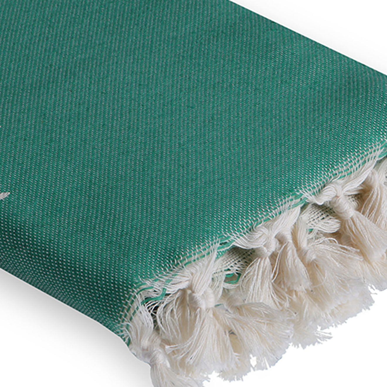 Febronie Fouta reversible Palmier vert - 100x200 cm