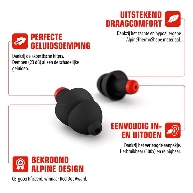 Alpine WorkSafe Herbruikbare Klus Oordoppen 1 paar