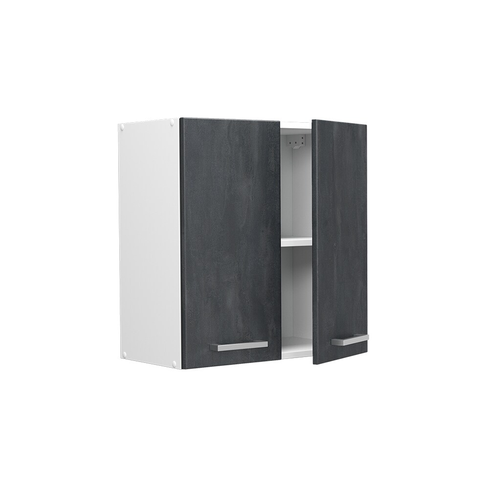 Vicco Hängeschrank R-Line Schwarz Beton Weiß 60 cm