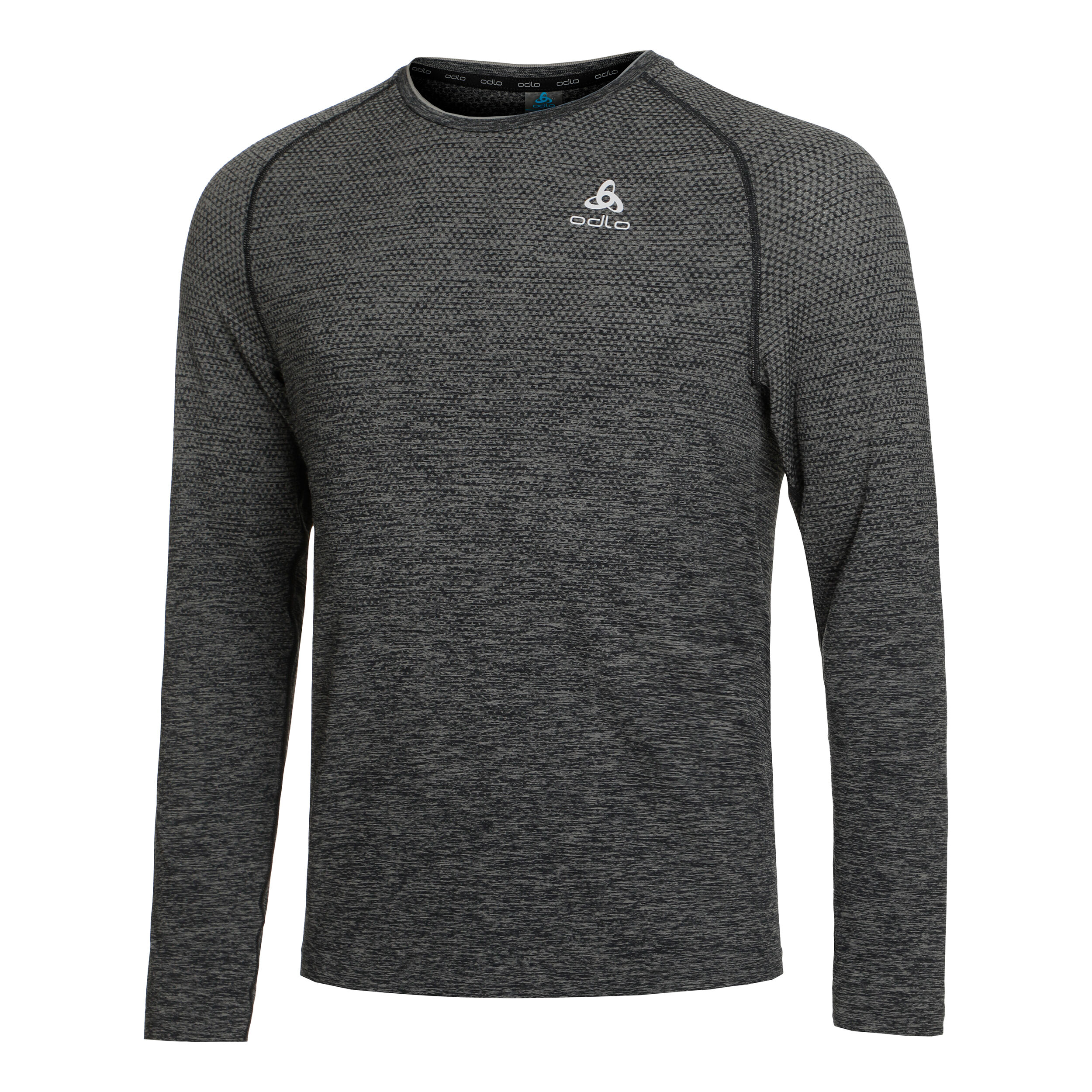Odlo Crew Neck Essential Seamless Haut Manches Longues Hommes - Gris