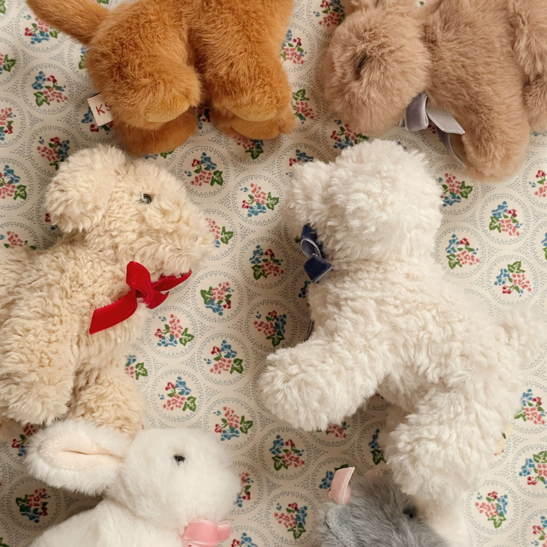 konges sløjd knuffelhond - beige - 12 cm