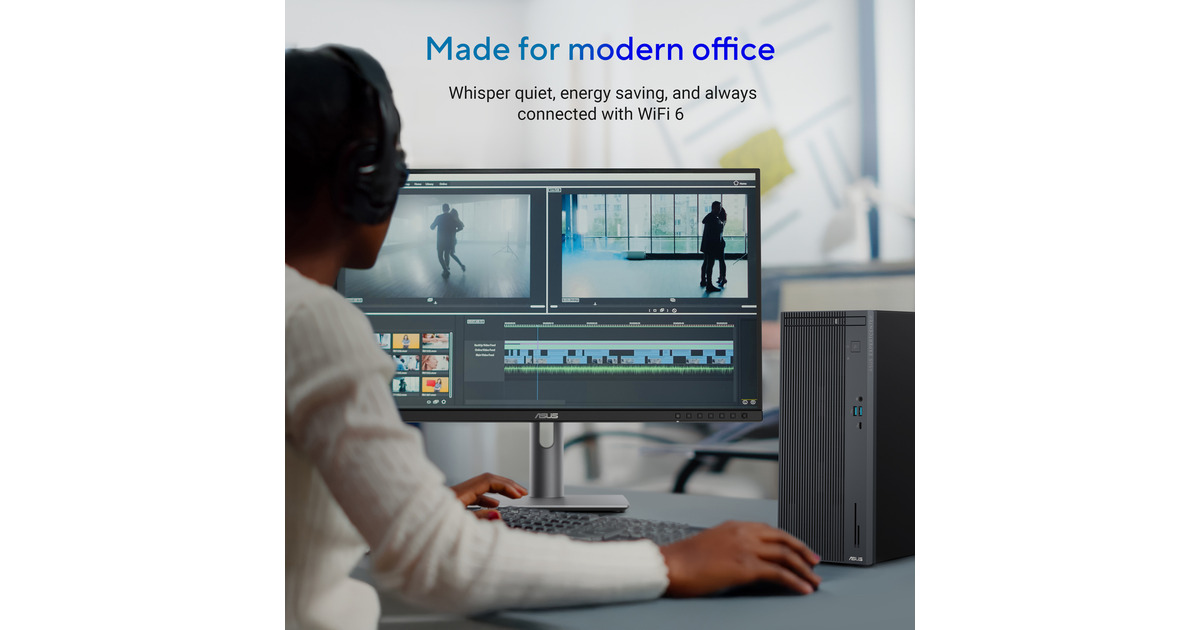 ASUSExpertCenter P500 Mini Tower P500MV-13420H072X pc-systeem  (Donkergrijs | Core i5-13420H | UHD Graphics | 16 GB | 512 GB SSD)