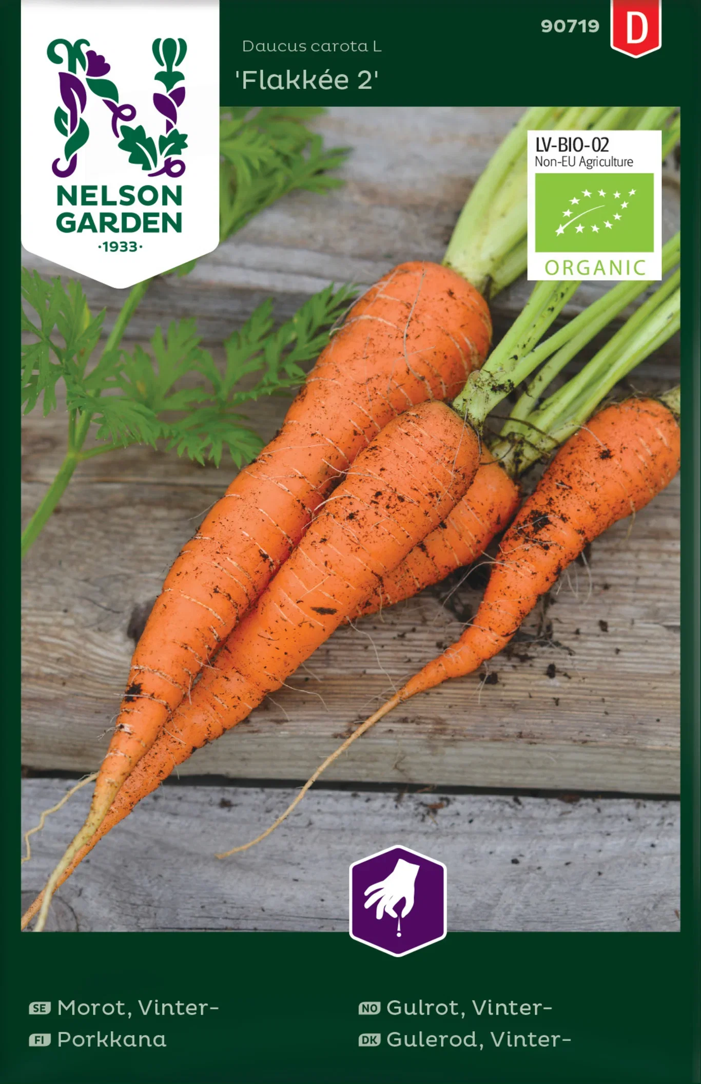 Daucus carota L Gulrot 'Flakkée 2' EKO