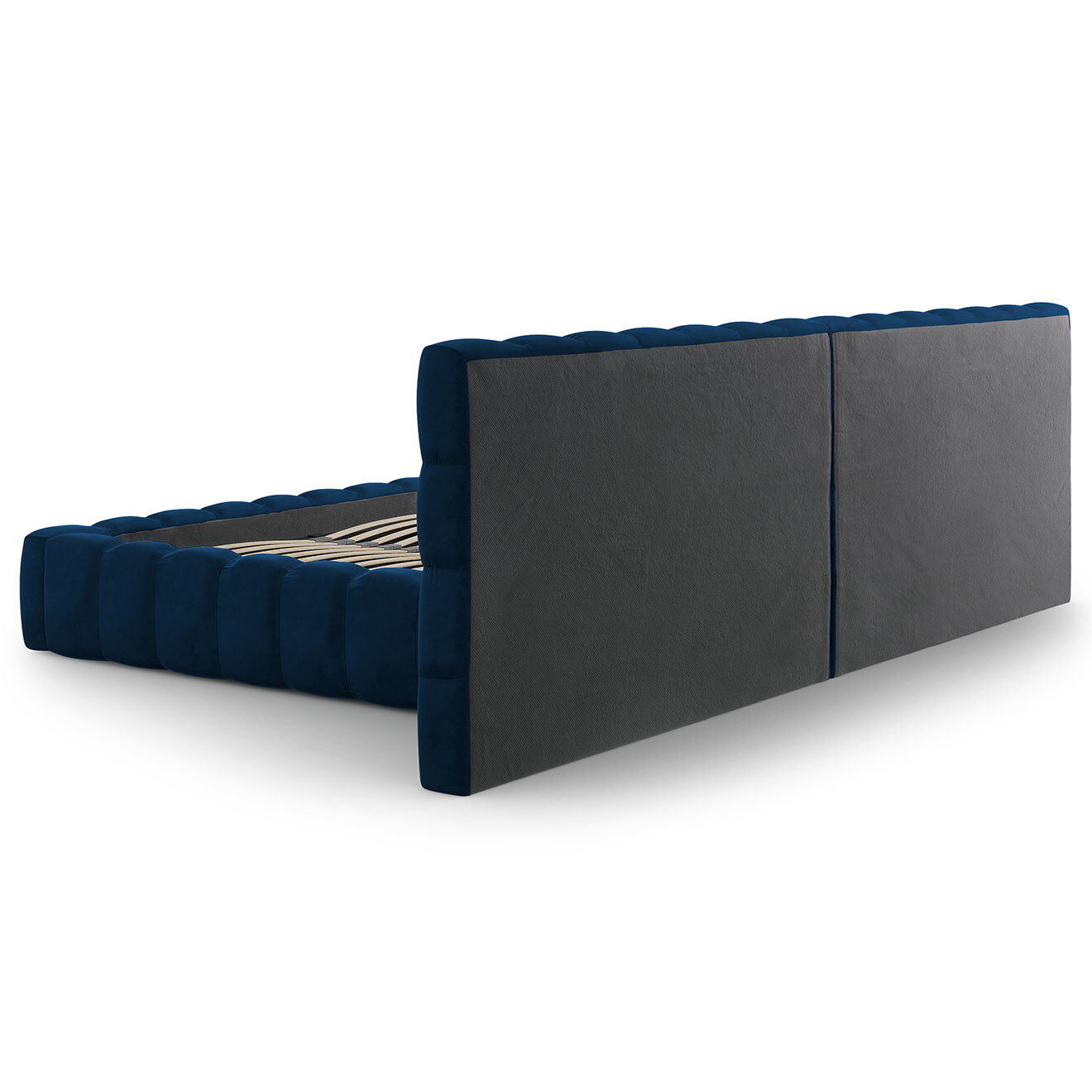 Cosmopolitan Design Lit avec coffre de rangement Bali Velours bleu roi - 200x200 cm