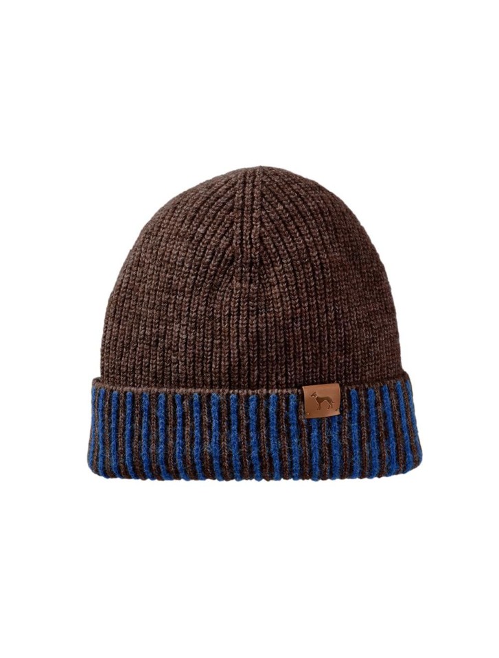 Hunter - Hundepullover Odense 45 + hat, brun/blå