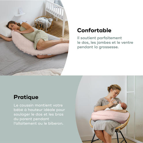 Coussin de maternité Doomoo Buddy Cloudy Pink - BABYMOOV