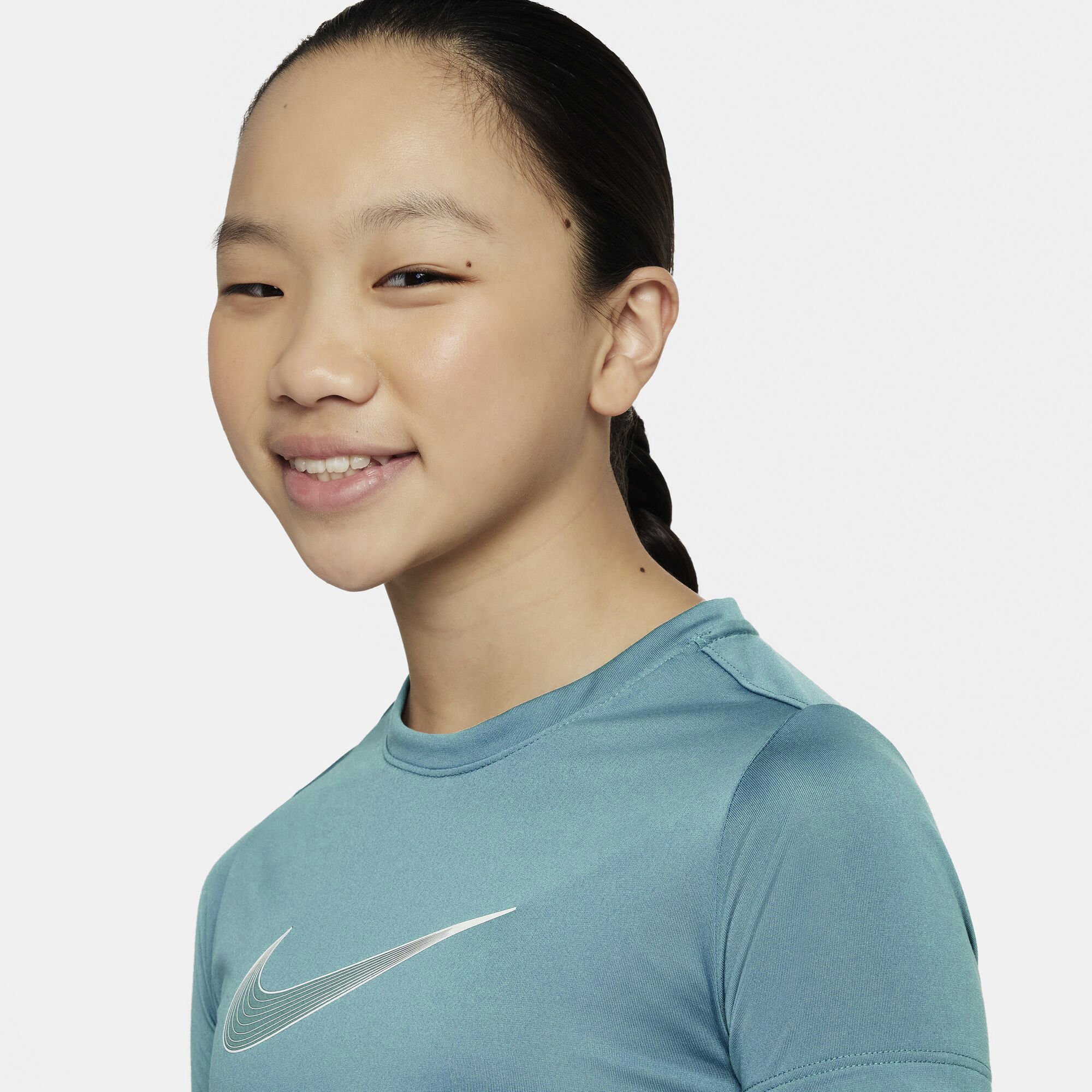 Nike Dri-Fit One T-shirt Filles - Bleu Petrol