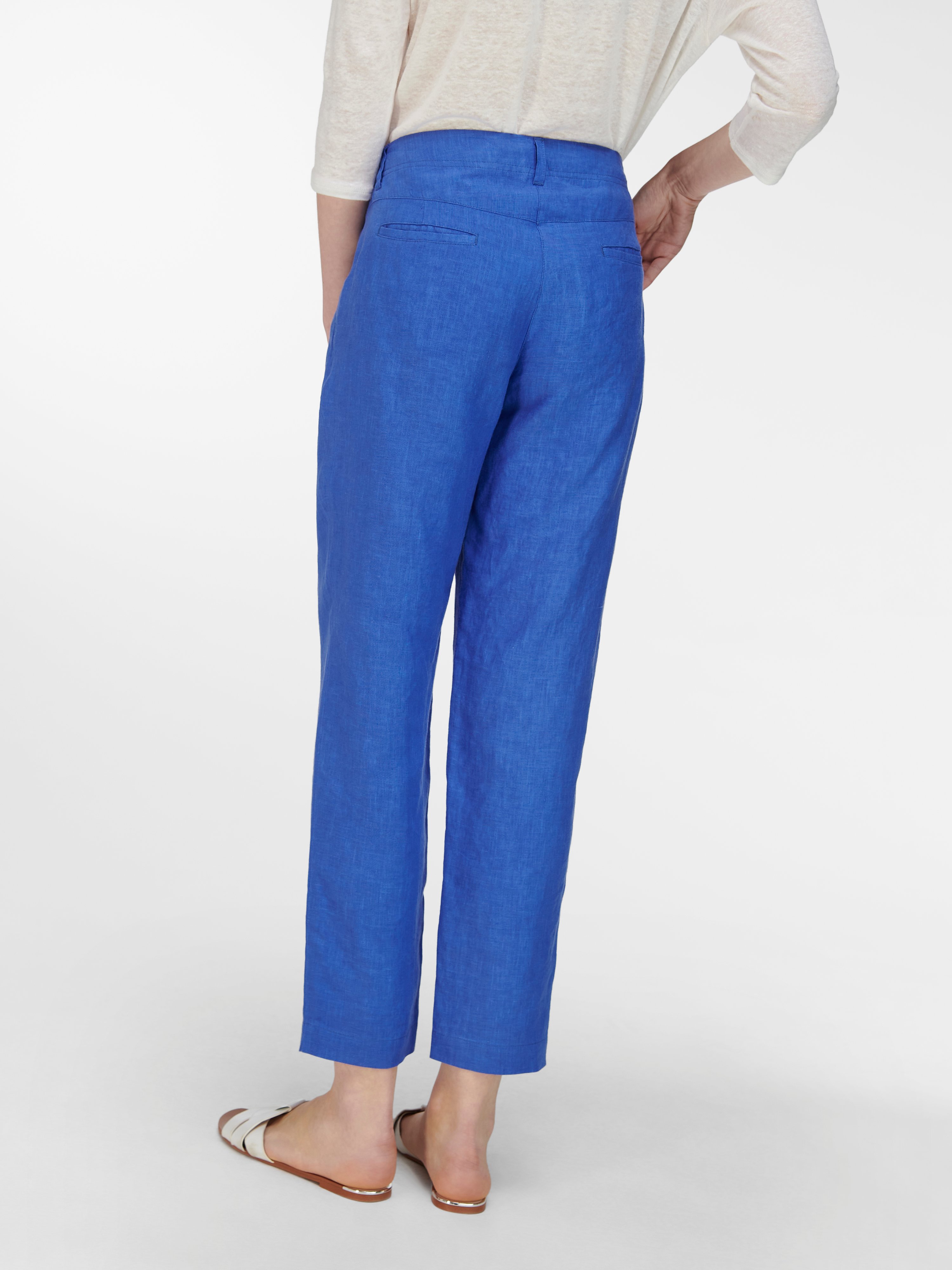 Knöchellange Hose aus 100% Leinen