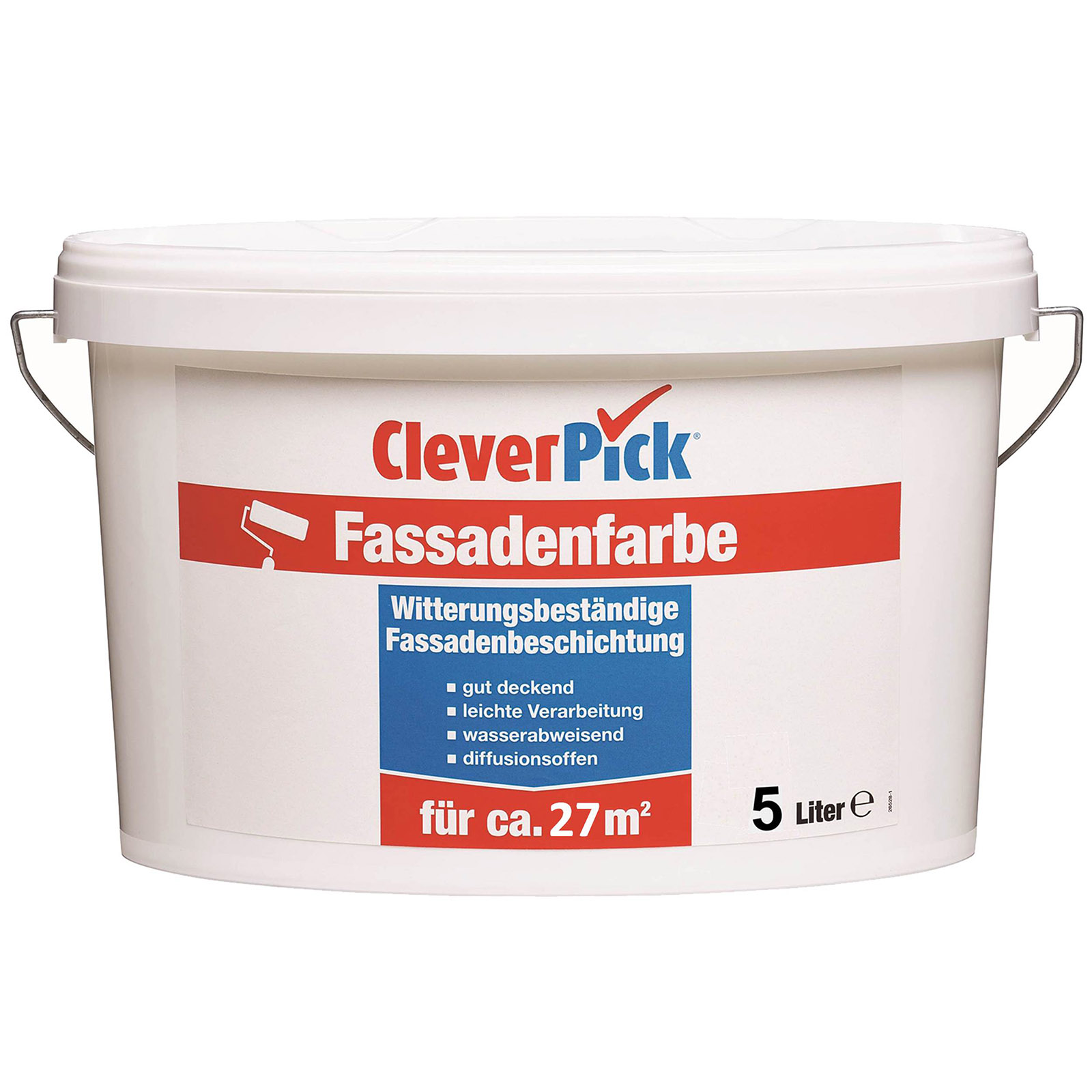 clever pick Fassadenfarbe - weiß - 5 Liter