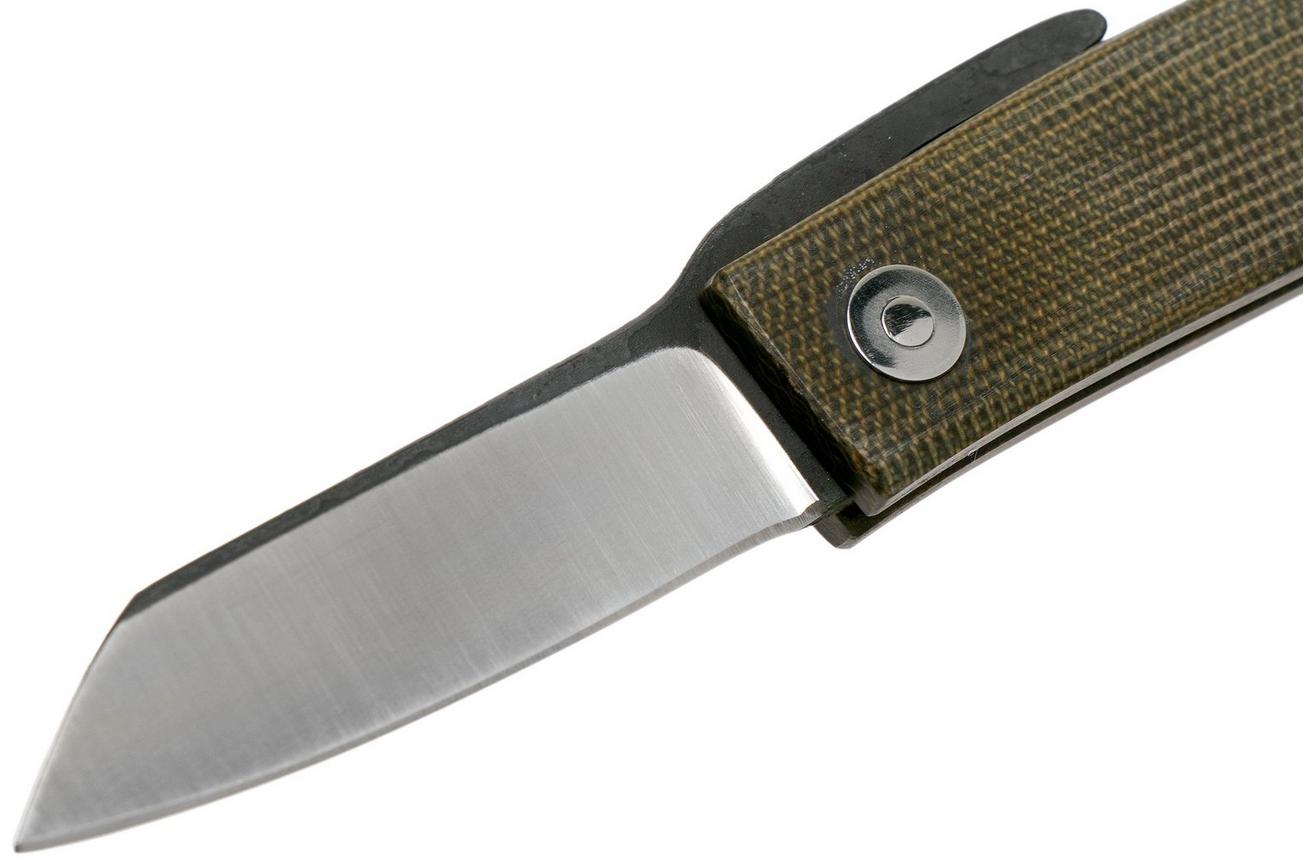 Ohta FK5 Higonokami-zakmes, Green Canvas Micarta