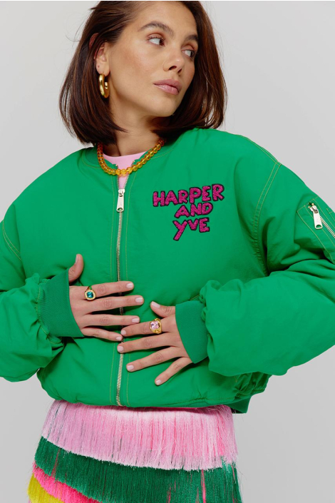 Harper & Yve groene dames jas