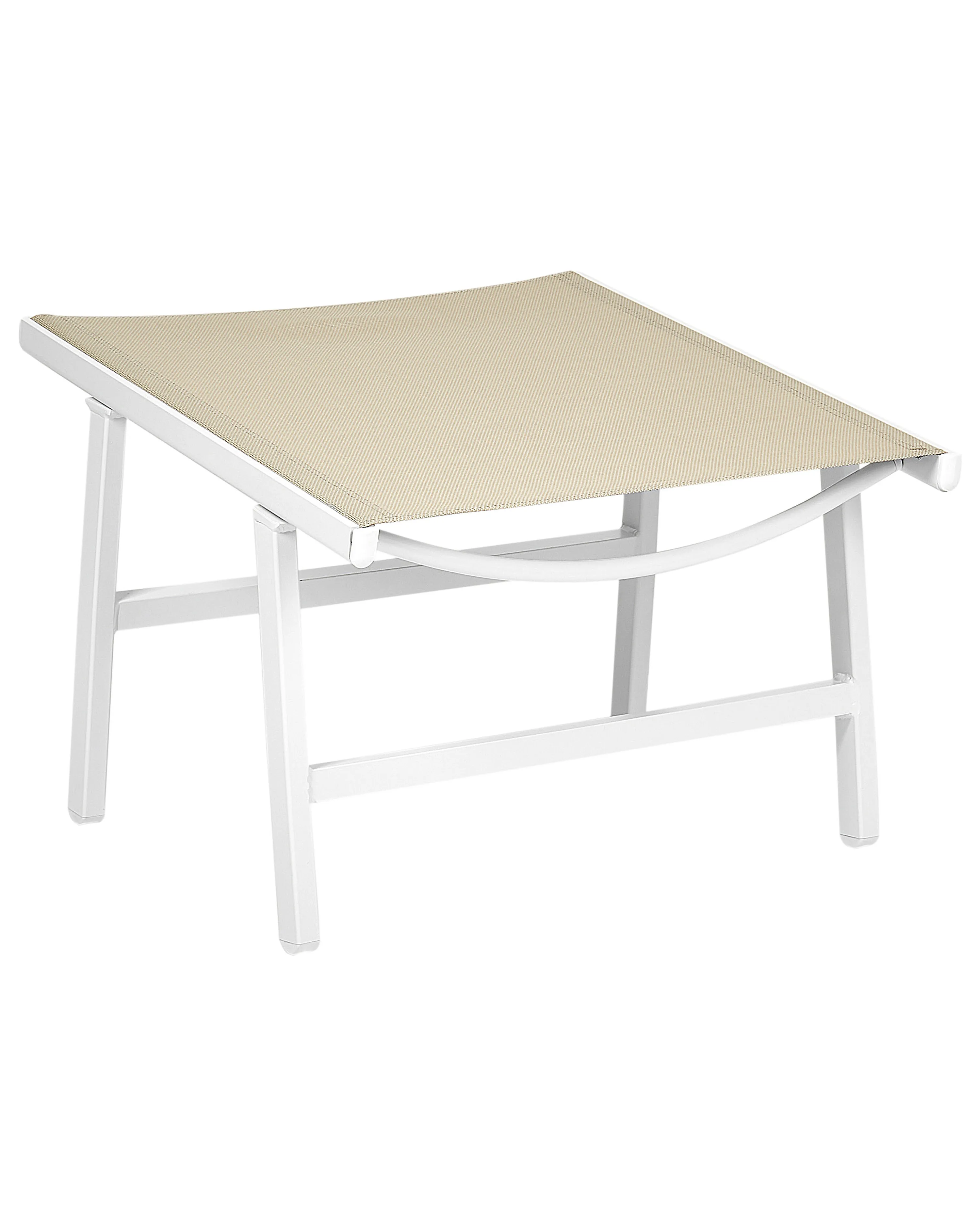 Tuinstoel MARCEDDI met voetenbank Metaal Wit/beige