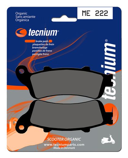 Plaquettes de freins Tecnium Scooter organique - ME222