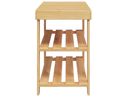 VIDAXL - étagère à chaussures 3 niveaux 70x27,5x45 cm bambou