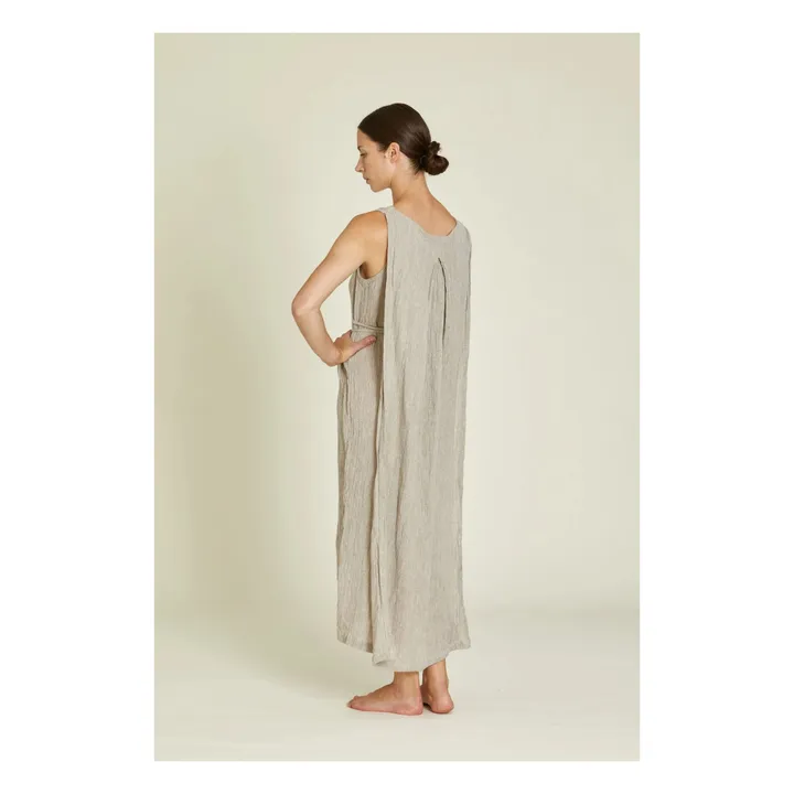 Black Crane Robe Obi Lin | Gris clair