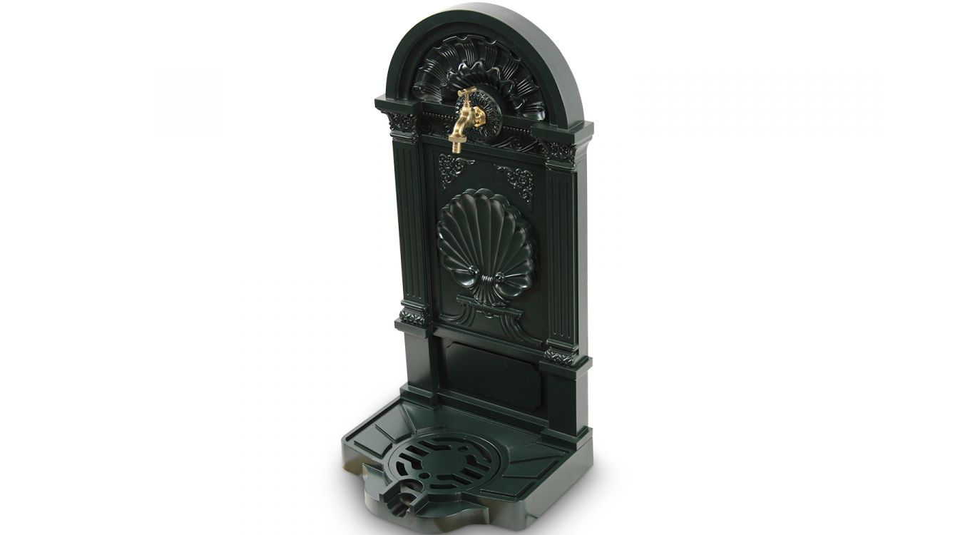 Fontaine de jardin aluminium vert 39x33x82.5cm