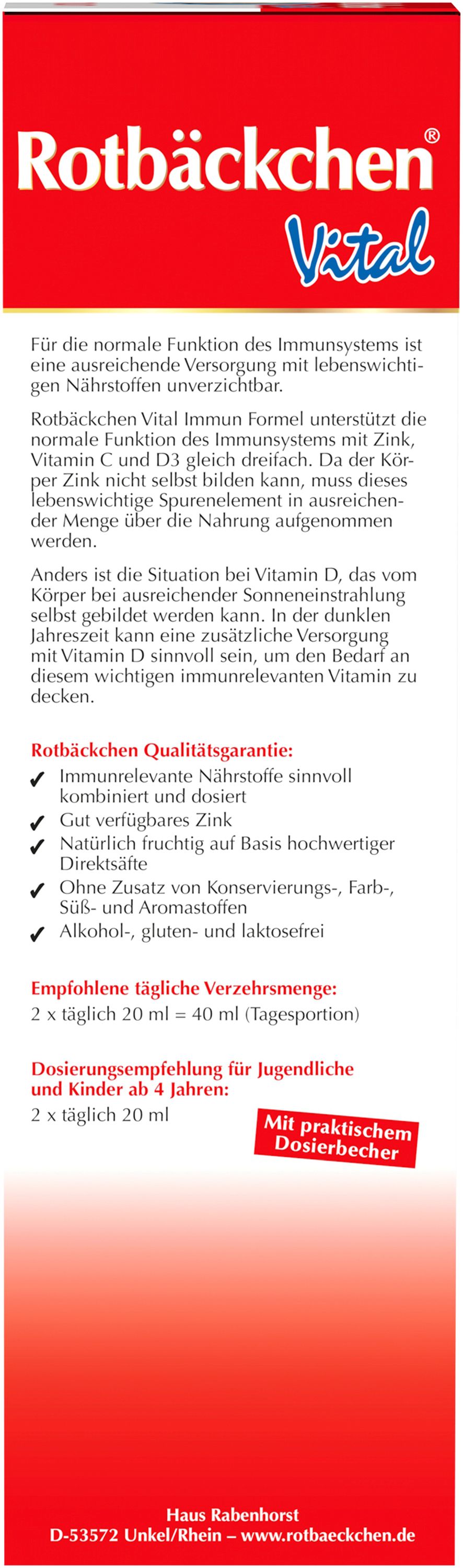 Rotbäckchen Vital Immun Formel