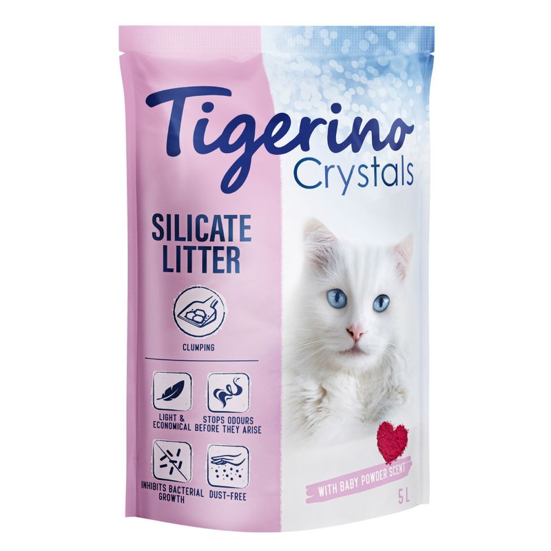 Litière Tigerino Crystals Fresh, senteur talc