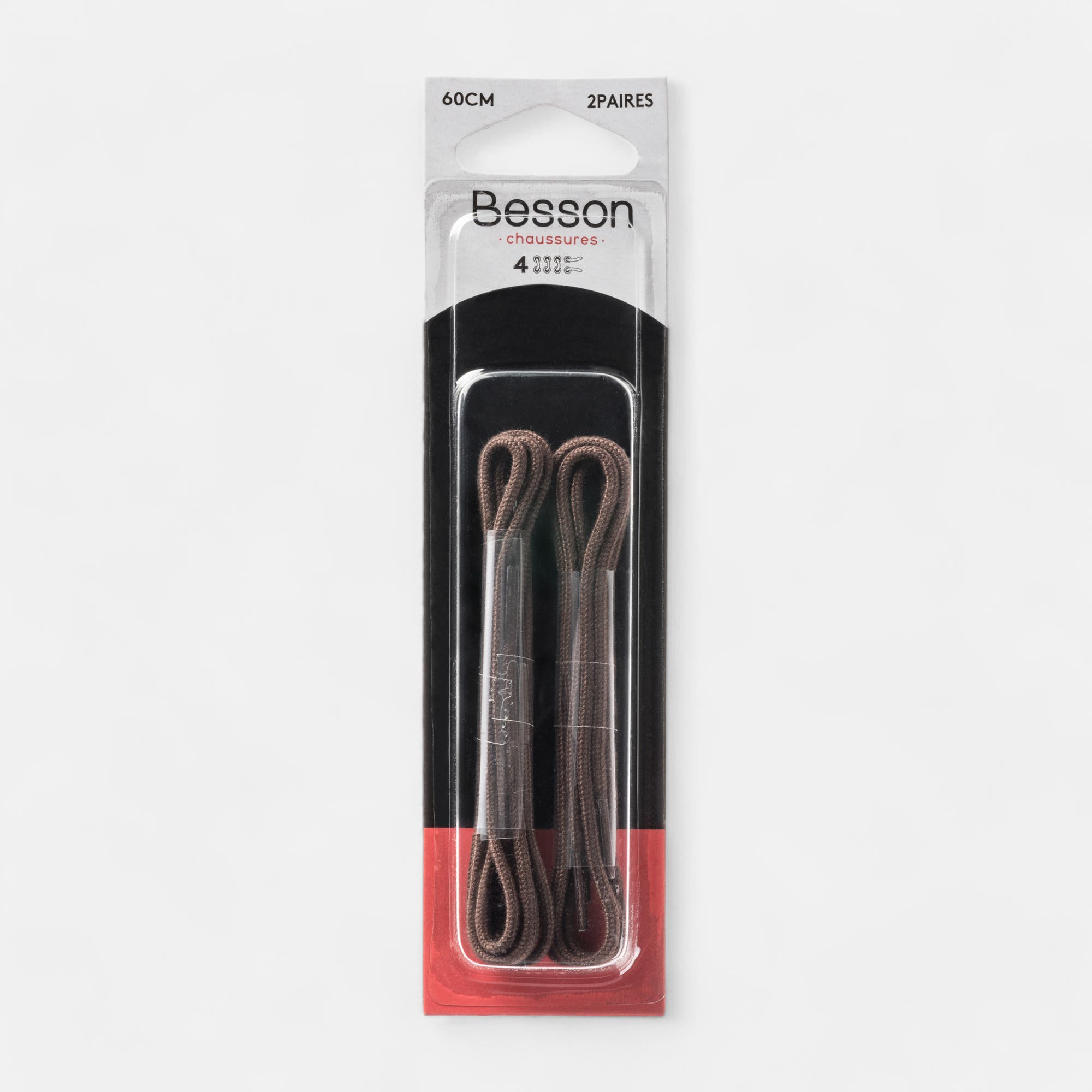 Lacets marron 60cm sans coloris