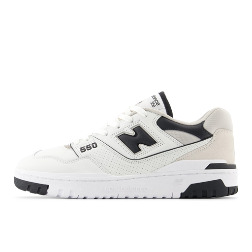 New Balance 550 Sneakers, White Black, 42.5