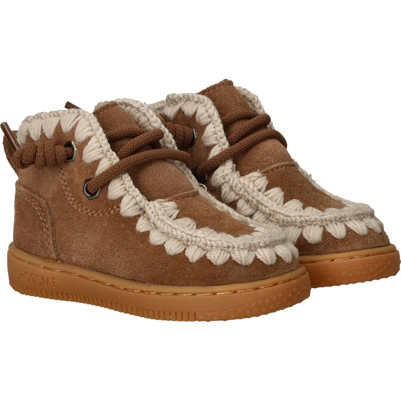Shoesme Veterboots Cognac Meisjes