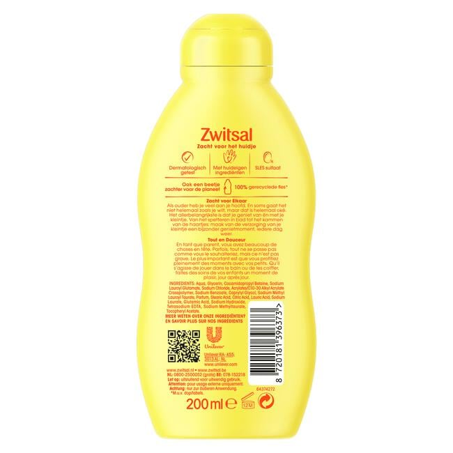 Zwitsal Baby Zeepvrije Wasgel 200 ML
