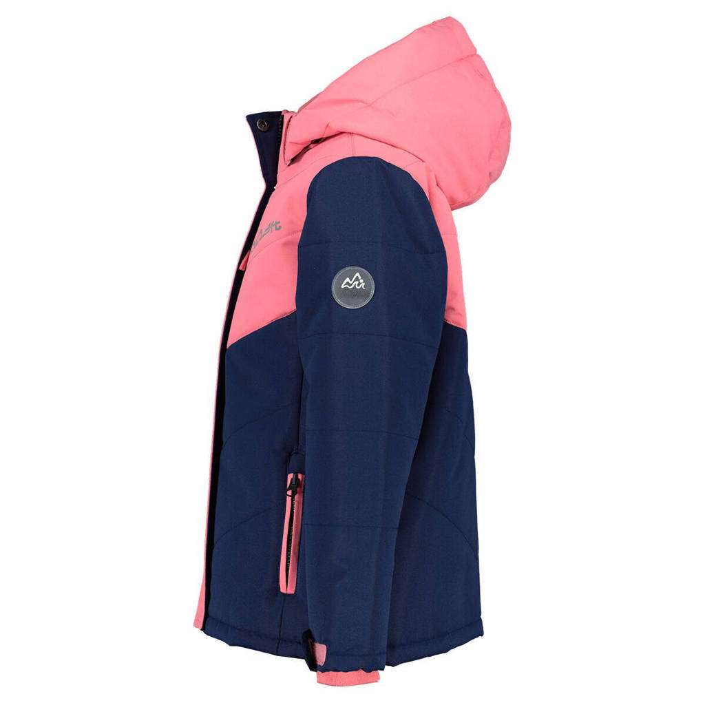 29FT ski-jack donkerblauw/roze