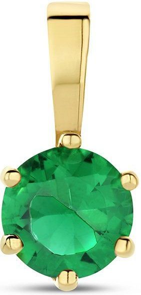 Hanger - Geelgoud - 14K - Geboortesteen Zirkonia - 9x4.2mm
