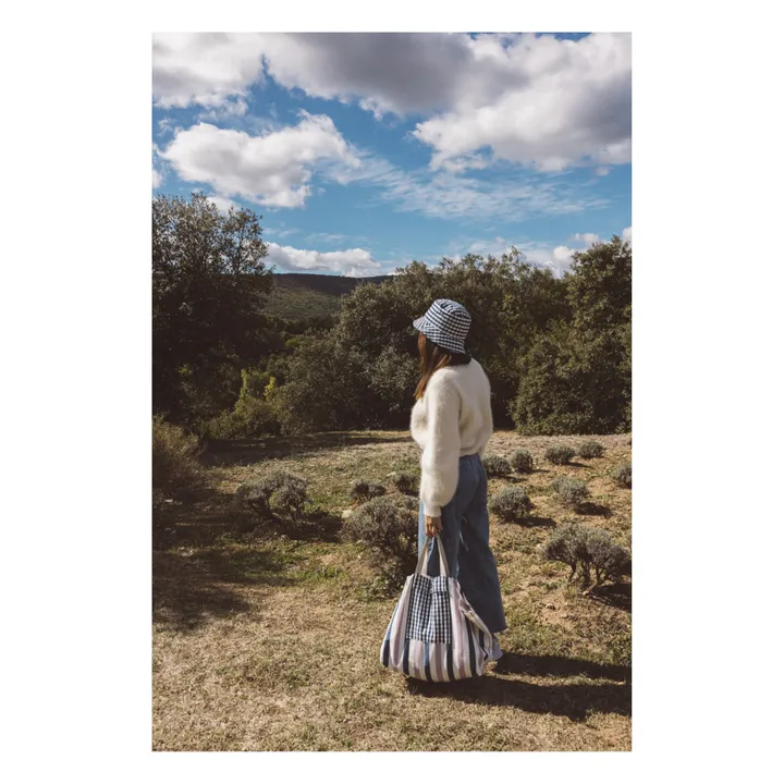 Gabrielle Paris Sac de plage rayure | Bleu indigo