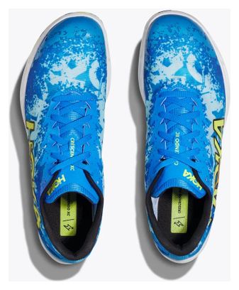 Chaussures Athlétisme Hoka Unisexe Crescendo XC Bleu Jaune