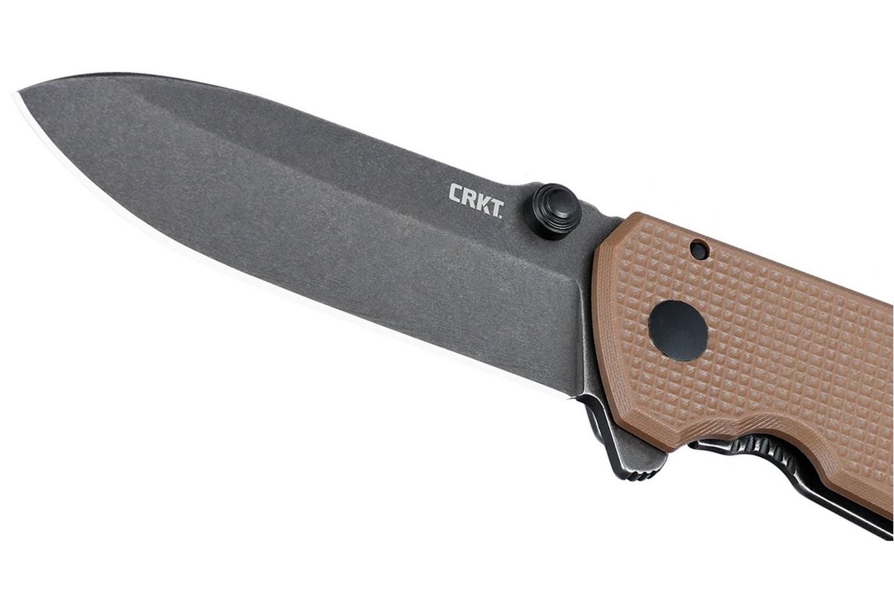 CRKT Squid XM Black 2495B Brown G10 zakmes, Lucas Burnley design