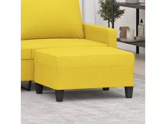 Repose-pied Jaune clair 70x55x41 cm Tissu